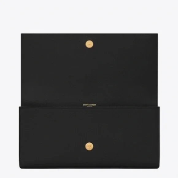 Like New! YSL Saint Laurent Monogram Kate Clutch Cavier Leather MSRP $1,595 - Picture 10 of 16